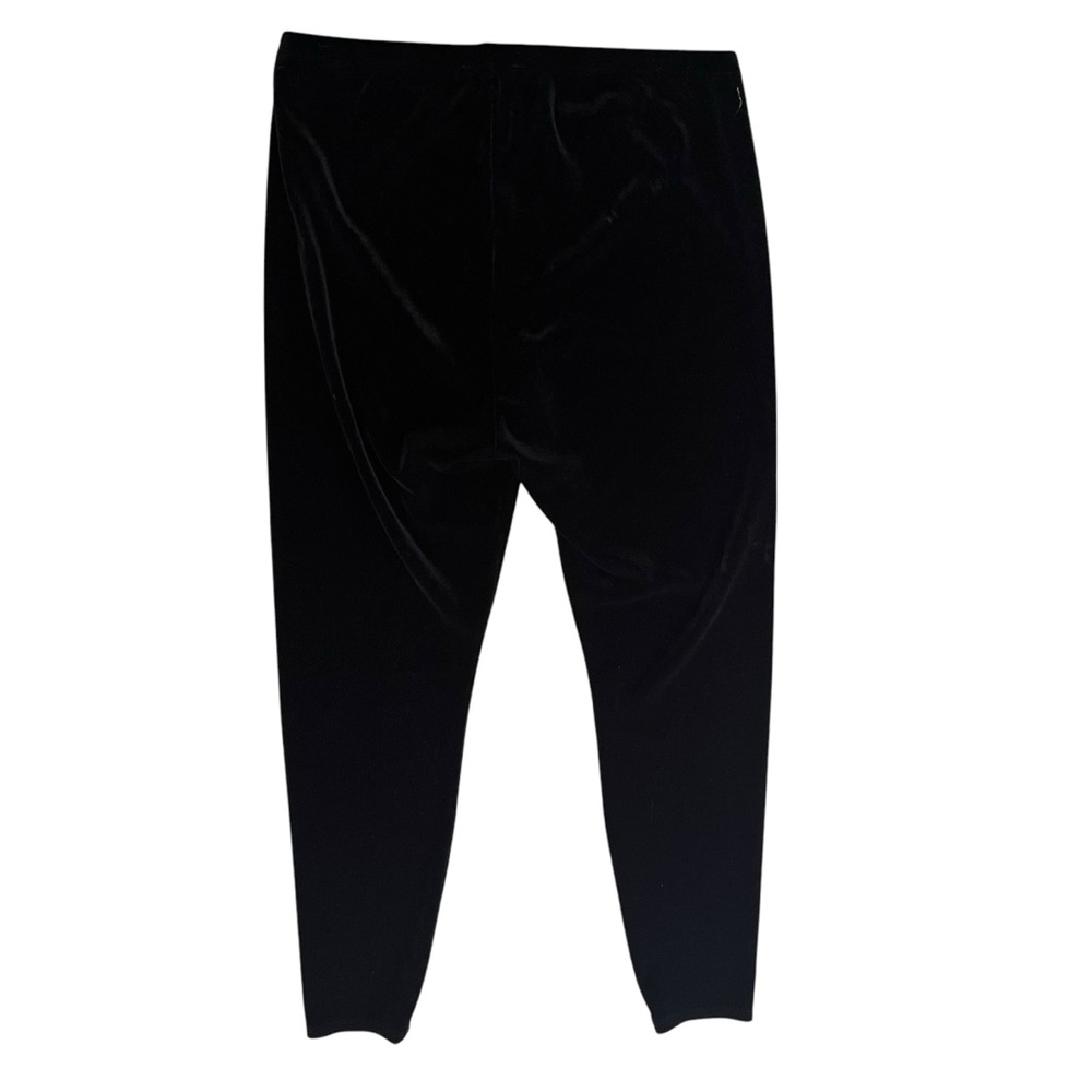 Eileen Fisher Black Stretch Velvet Knit Leggings MP - Picture 4 of 6